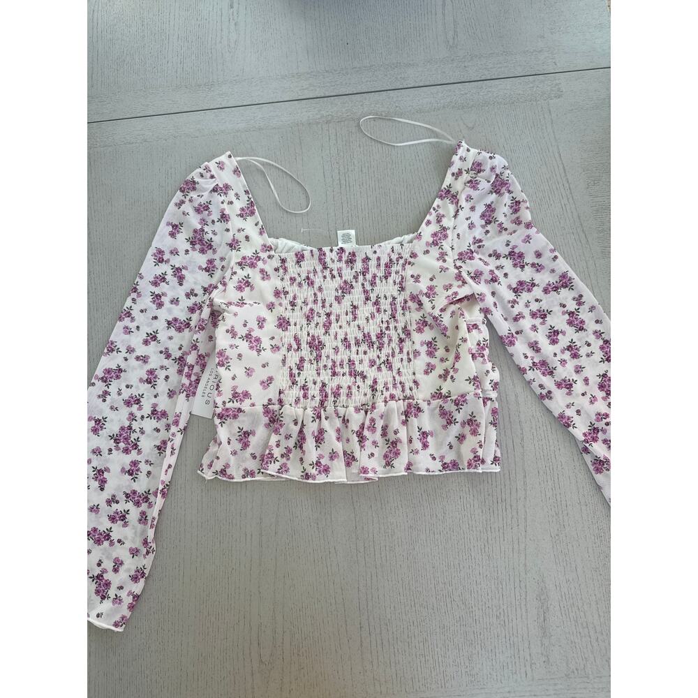 NWT Kirious Floral Cottagecore Ethereal Fairycore Crop Top - Picture 6 of 7